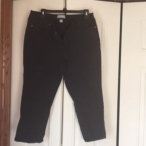 WORN ONCE! Size 14 in Women’s Black Capris